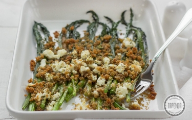 Zapiekane szparagi z serem feta